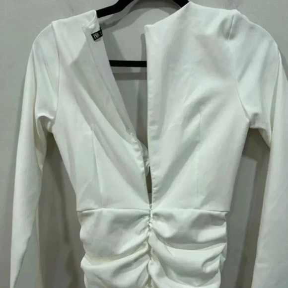 🍁 Zara cut out draped mini dress Small 8680/318 - Picture 9 of 11